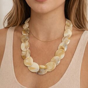 Elegant Cream and Tan Necklace